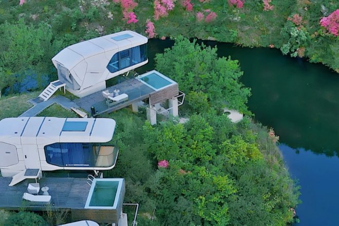 Space Capsule House Modern Luxury Living Capsule House