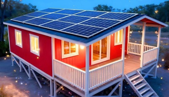 37㎡ Dual-Wing Expandable Container House with Integrated Solar Power Solution